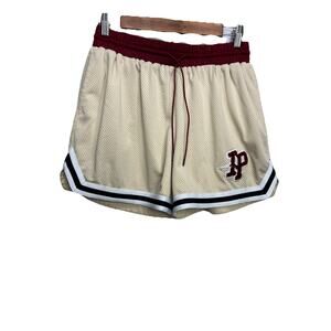 Inaka Power Basketball Shorts Men's XL Tan Mesh Stretch Drawstring Gym